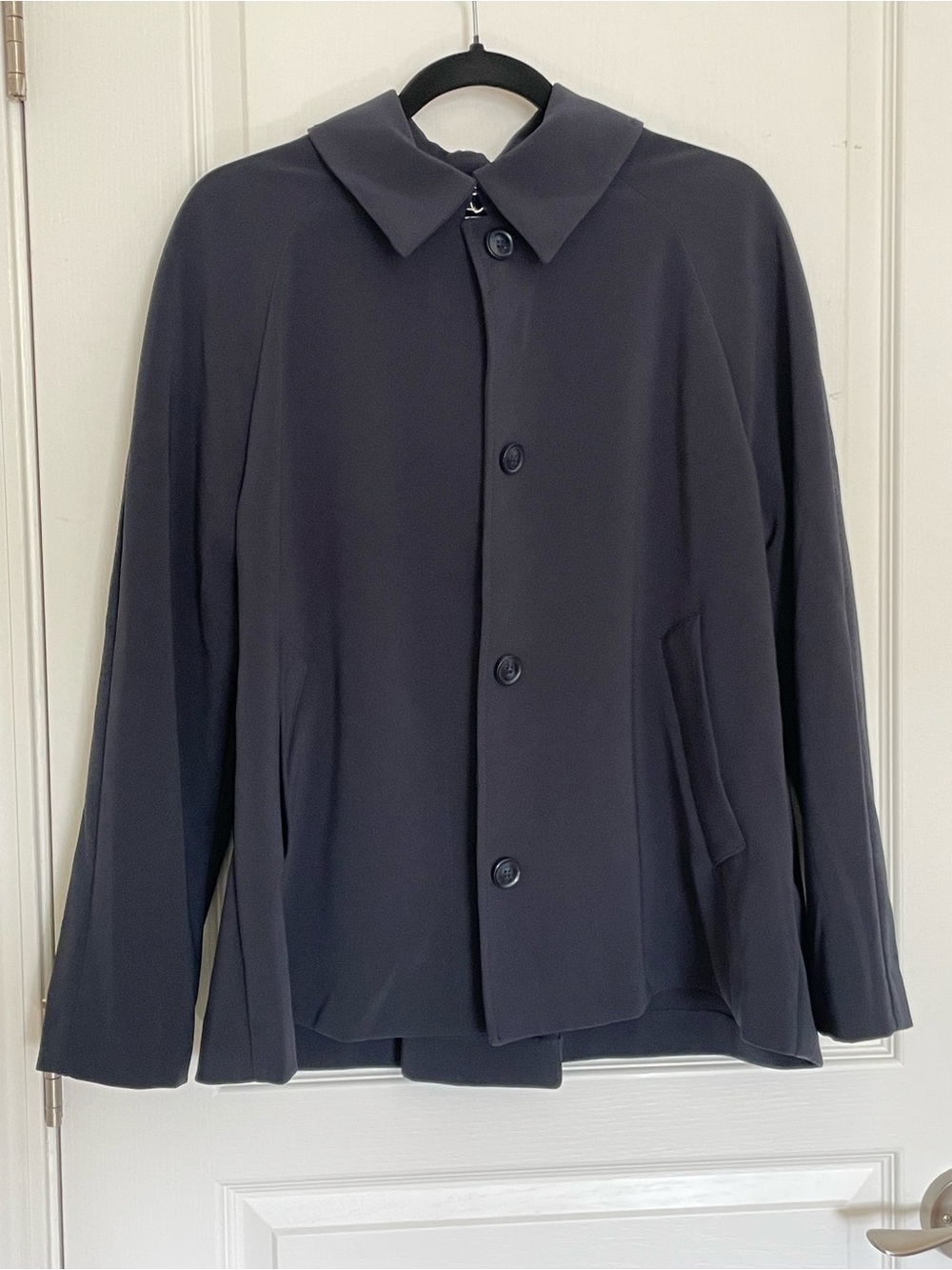 H&M Button-Front Lightweight Jacket in Dark Gray